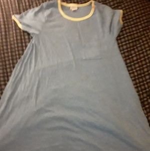 A blue lularoe nightgown.